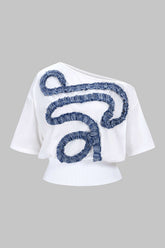 Asymmetrical Patchwork Short Sleeve T-Shirt